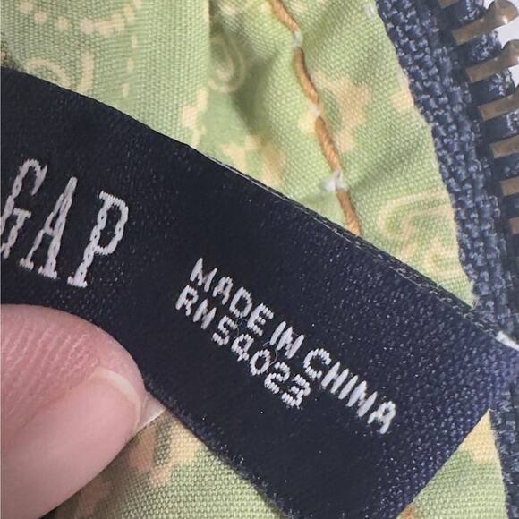 Vintage GAP Denim Shoulder Bag Sherpa Trim Toggle Pockets Y2K 2000s Jean Purse - Picture 13 of 16